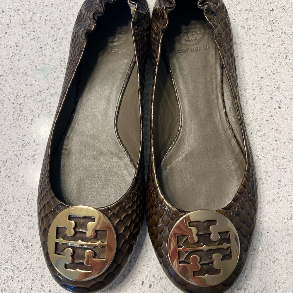 Tory Burch Snakeskin Flats
